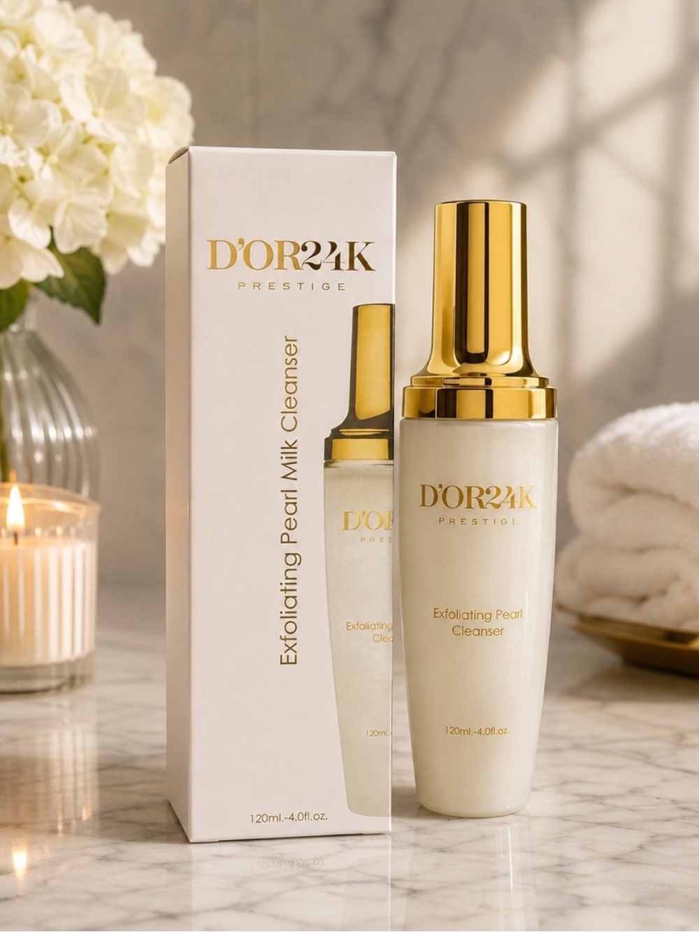 D’OR24K Prestige Exfoliating Pearl Milk Cleanser 4.0oz